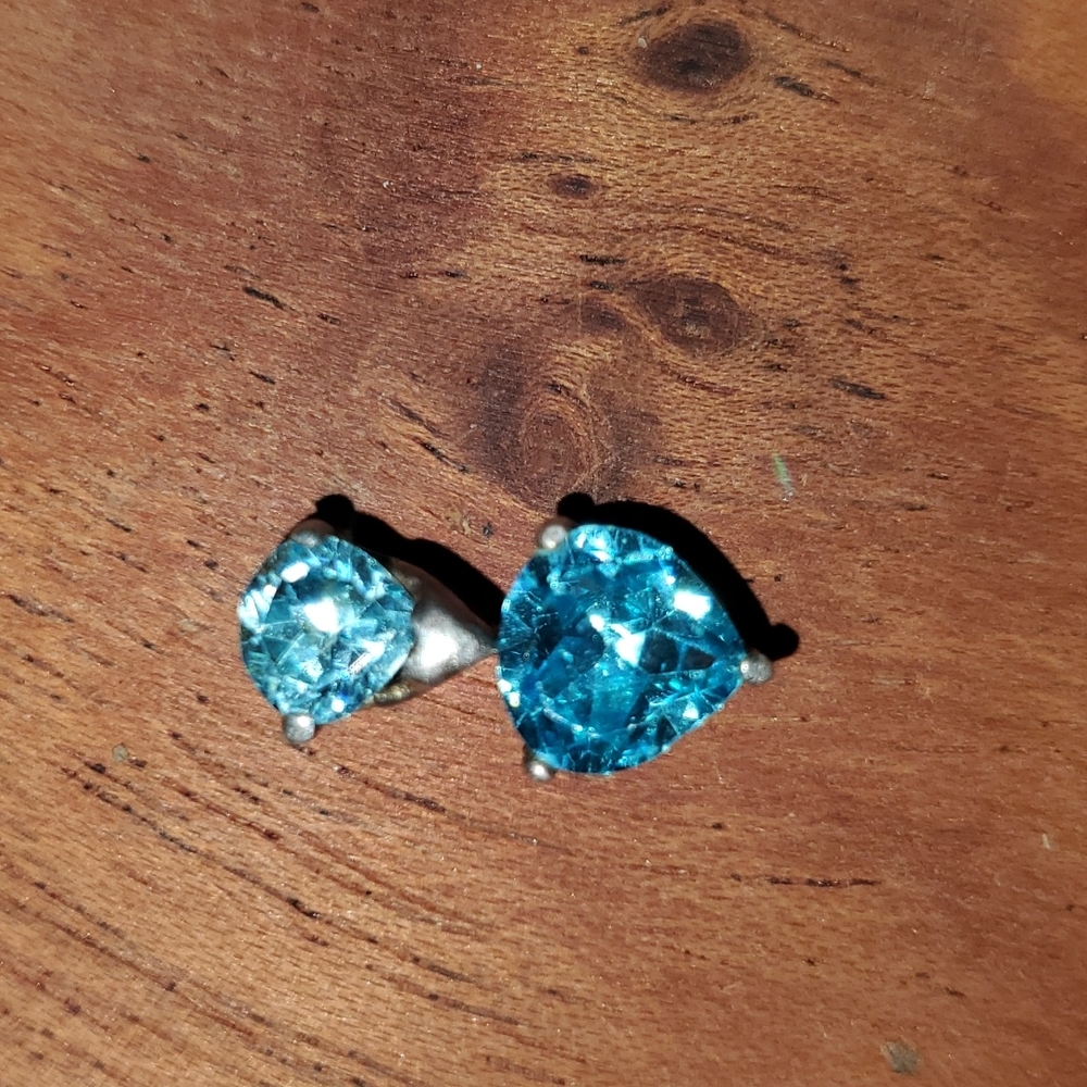 Aquamarine 2 heart pendant